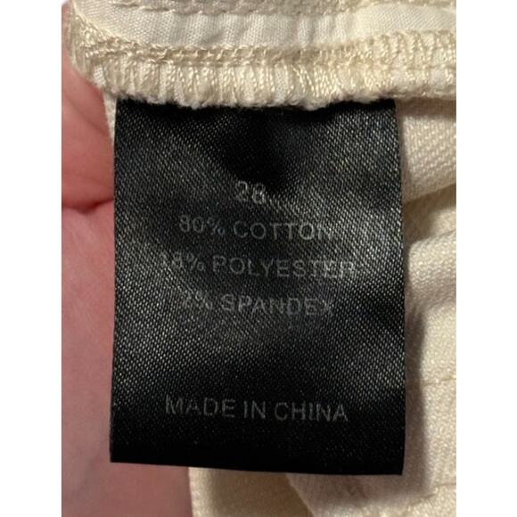 Not For Sale Johnny Was Jeans Women 28 Off White Cropped Boyfriend Stretch Denim - Picture 11 of 13